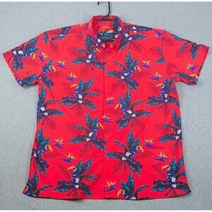 Retro Rifle Mens 2XL Hawaiian Shirt All Over Print Super Stretch Red Toucan